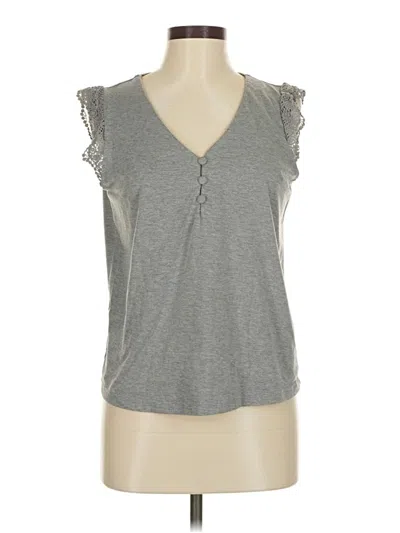 Pre-owned Shein Sleeveless Top Gray Sweetheart Neckline Tops