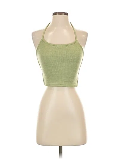 Pre-owned Shein Sleeveless Top Green Halter Neckline Tops