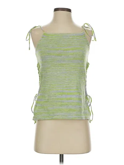 Pre-owned Shein Sleeveless Top Green Halter Neckline Tops