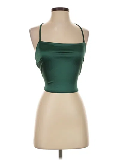 Pre-owned Shein Sleeveless Top Green Halter Neckline Tops