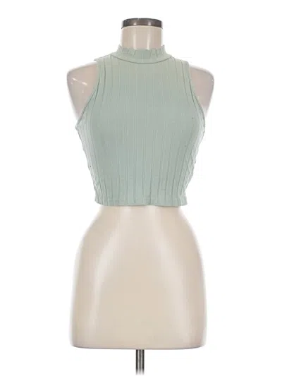 Pre-owned Shein Sleeveless Top Green Halter Neckline Tops