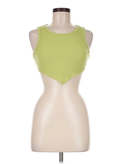 Pre-owned Shein Sleeveless Top Green Halter Neckline Tops