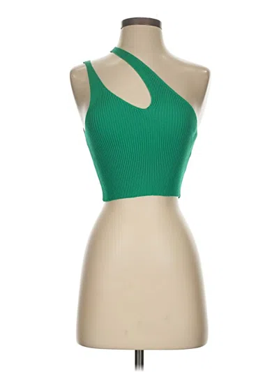 Pre-owned Shein Sleeveless Top Green One Shoulder Neckline Tops