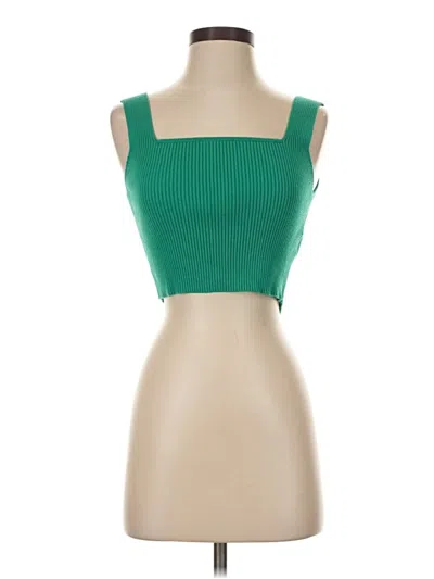Pre-owned Shein Sleeveless Top Green Sweetheart Neckline Tops