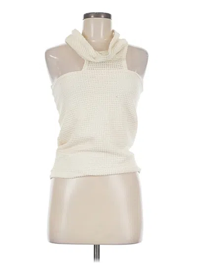 Pre-owned Shein Sleeveless Top Ivory Cowl Neck Tops In White