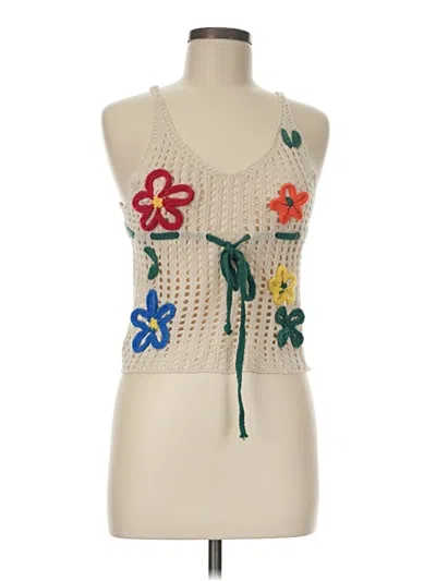 Pre-owned Shein Sleeveless Top Ivory Halter Neckline Tops
