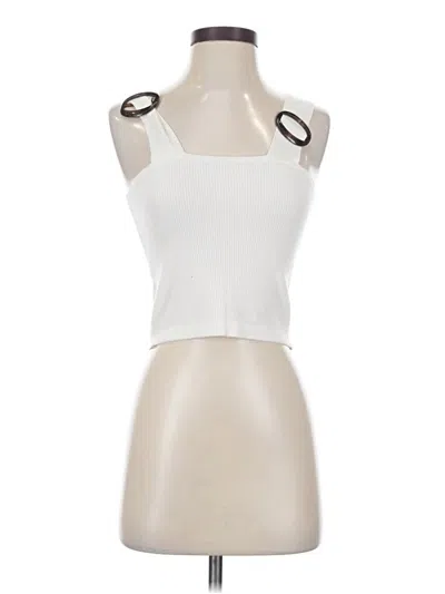 Pre-owned Shein Sleeveless Top Ivory Halter Neckline Tops In White
