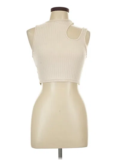 Pre-owned Shein Sleeveless Top Ivory One Shoulder Neckline Tops In White