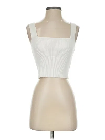 Pre-owned Shein Sleeveless Top Ivory Square Neckline Tops