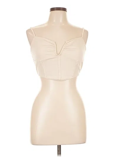 Pre-owned Shein Sleeveless Top Ivory Strapless Neckline Tops