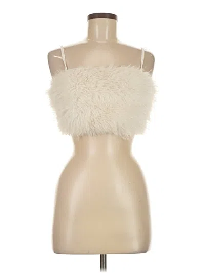 Pre-owned Shein Sleeveless Top Ivory Strapless Neckline Tops