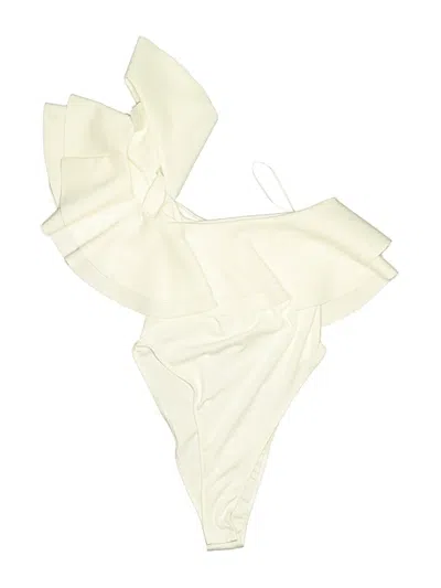 Pre-owned Shein Sleeveless Top Ivory Strapless Neckline Tops