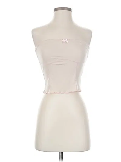 Pre-owned Shein Sleeveless Top Ivory Strapless Neckline Tops