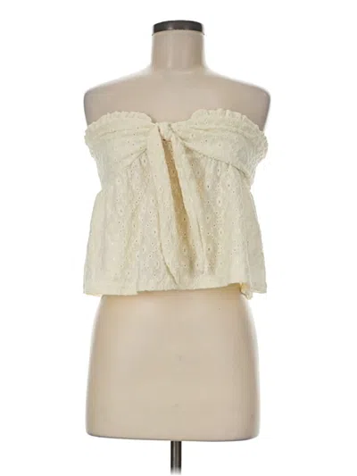 Pre-owned Shein Sleeveless Top Ivory Strapless Neckline Tops
