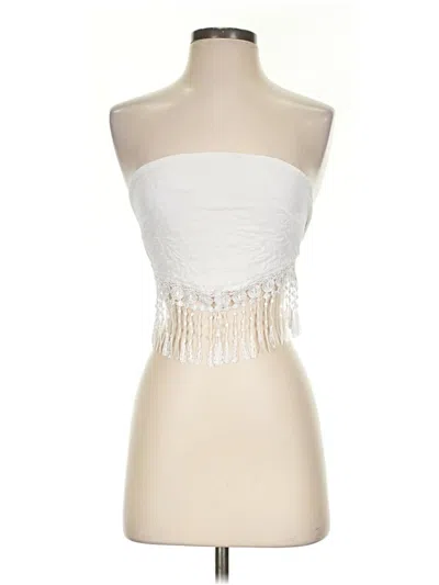 Pre-owned Shein Sleeveless Top Ivory Strapless Neckline Tops
