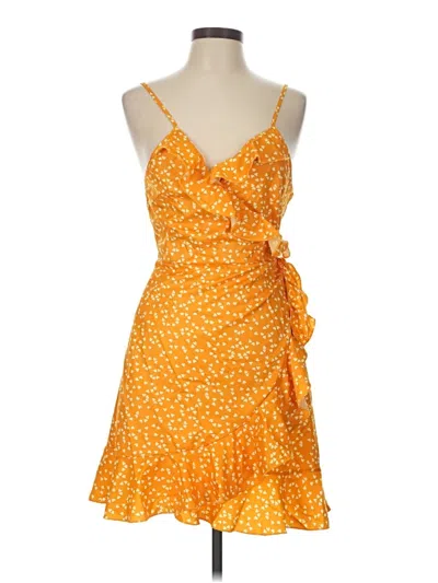 Pre-owned Shein Sleeveless Top Orange Sweetheart Neckline Tops
