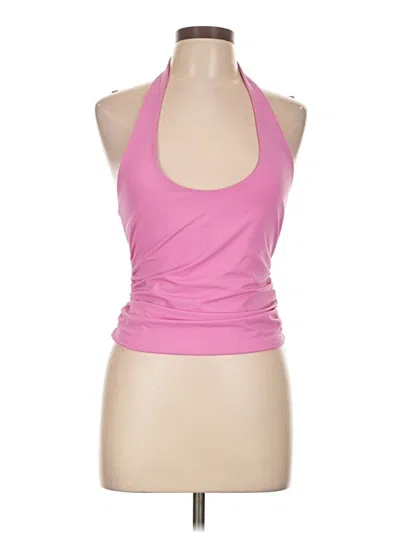 Pre-owned Shein Sleeveless Top Pink Halter Neckline Tops