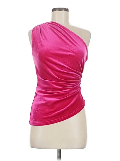 Shein Sleeveless Top Pink One Shoulder Neckline Tops