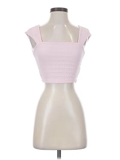 Pre-owned Shein Sleeveless Top Pink Square Neckline Tops