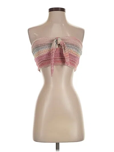 Pre-owned Shein Sleeveless Top Pink Strapless Neckline Tops