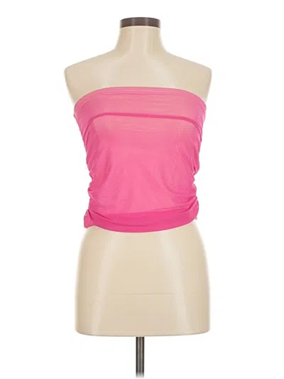 Pre-owned Shein Sleeveless Top Pink Strapless Neckline Tops