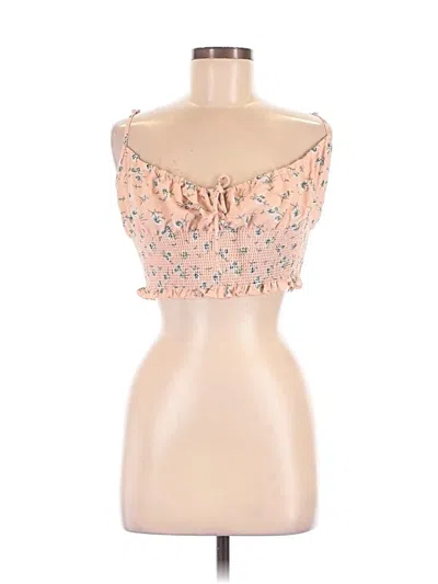 Pre-owned Shein Sleeveless Top Pink Strapless Neckline Tops