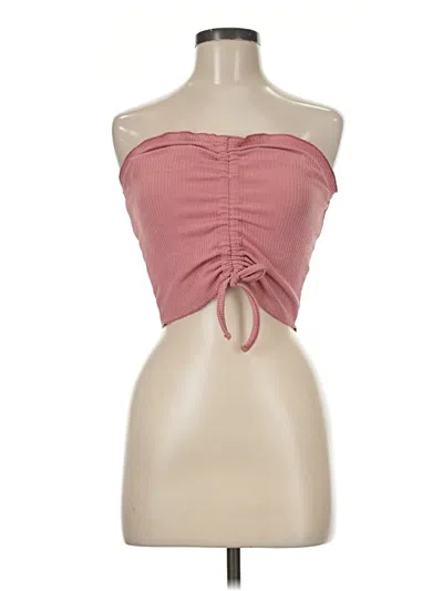 Pre-owned Shein Sleeveless Top Pink Strapless Neckline Tops