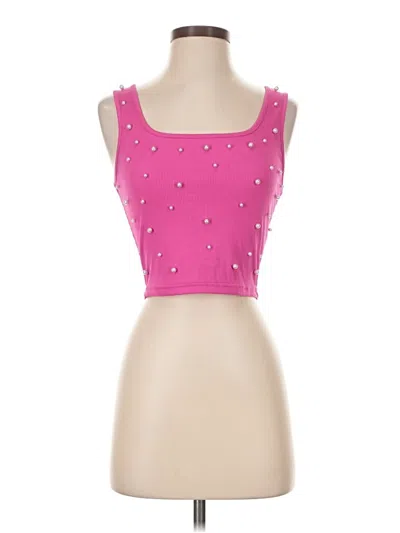 Pre-owned Shein Sleeveless Top Pink Sweetheart Neckline Tops