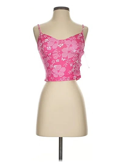 Shein Sleeveless Top Pink Sweetheart Neckline Tops