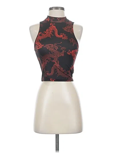 Pre-owned Shein Sleeveless Top Red Halter Neckline Tops