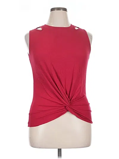 Pre-owned Shein Sleeveless Top Red Keyhole Neckline Tops