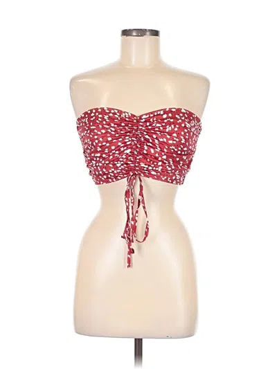 Pre-owned Shein Sleeveless Top Red Strapless Neckline Tops
