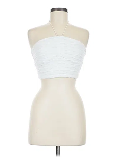 Pre-owned Shein Sleeveless Top Silver Halter Neckline Tops