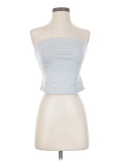 Pre-owned Shein Sleeveless Top Silver Strapless Neckline Tops