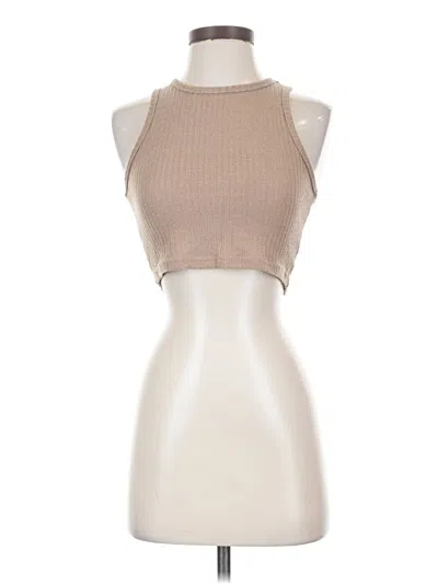 Pre-owned Shein Sleeveless Top Tan Halter Neckline Tops