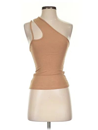 Pre-owned Shein Sleeveless Top Tan One Shoulder Neckline Tops
