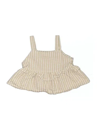 Pre-owned Shein Kids' Sleeveless Top Tan Square Neckline Tops