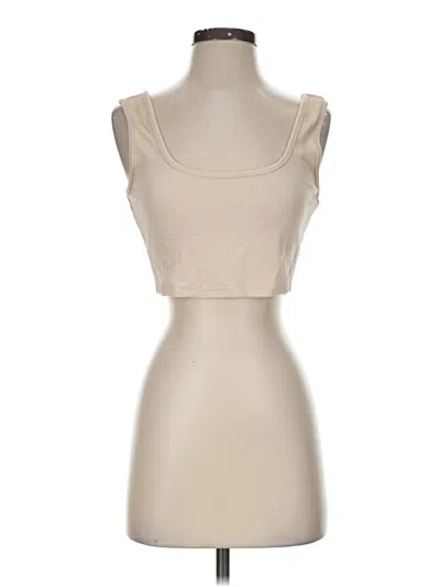 Pre-owned Shein Sleeveless Top Tan Sweetheart Neckline Tops