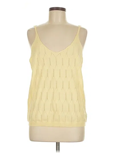 Pre-owned Shein Sleeveless Top Yellow Scoop Neck Tops
