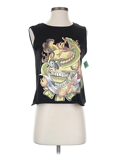 Pre-owned Shein Sleeveless T-shirt In Black