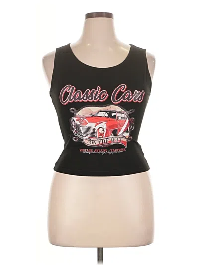 Pre-owned Shein Sleeveless T-shirt In Black