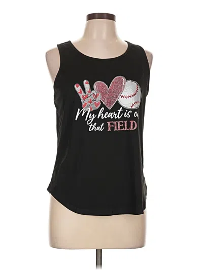 Pre-owned Shein Sleeveless T-shirt In Black