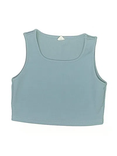 Pre-owned Shein Kids' Sleeveless T-shirt In Blue