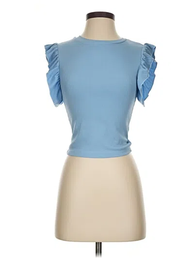 Pre-owned Shein Sleeveless T-shirt In Blue