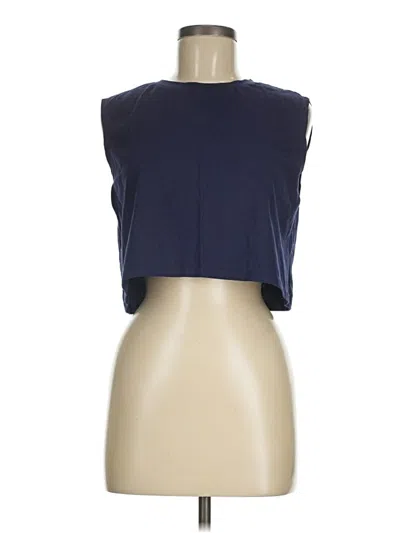 Pre-owned Shein Sleeveless T-shirt In Blue