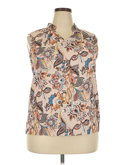 Pre-owned Shein Sleeveless T-shirt In Brown