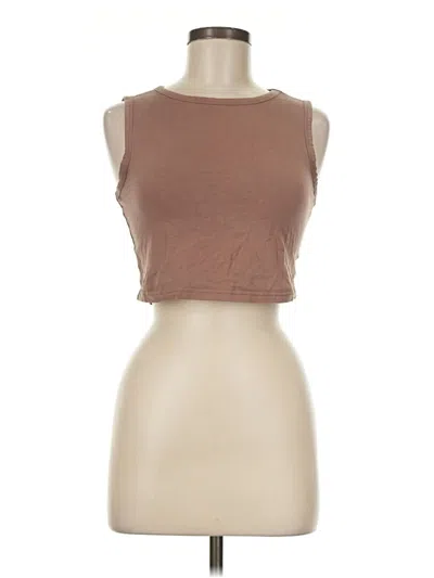 Pre-owned Shein Sleeveless T-shirt In Brown