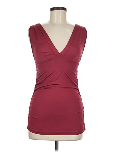 Pre-owned Shein Sleeveless T-shirt In Burgundy