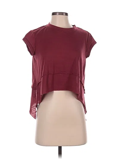 Pre-owned Shein Sleeveless T-shirt In Burgundy
