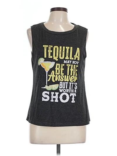 Pre-owned Shein Sleeveless T-shirt In Gray